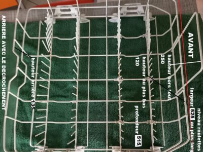 RECHERCHE PANIER INFERIEUR LAVE VAISSELLE DE DIETRICH DVH910