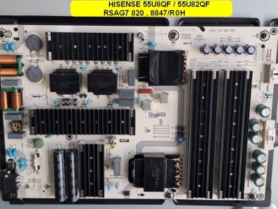 Carte Alimentation TV hisence 55U8QF / 55U82QF . RSAG7 .820