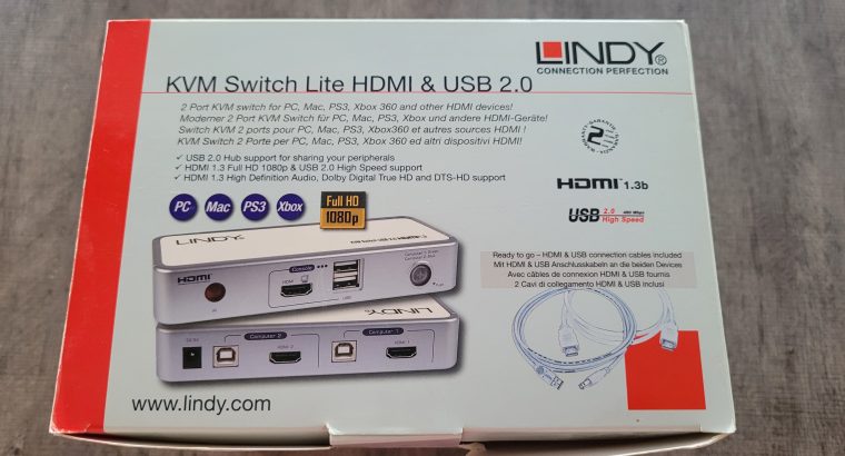 Switch KVM Lite HDMI USB 2 Marque Lindy